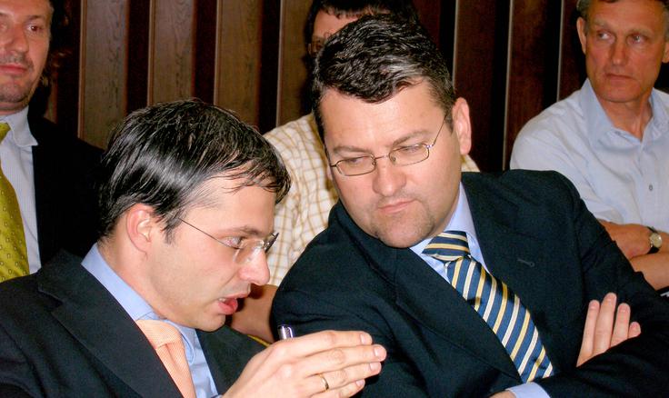 Nekdanja direktor Soda Marko Pogačnik in prvi mož Kada Tomaž Toplak. | Foto: STA ,