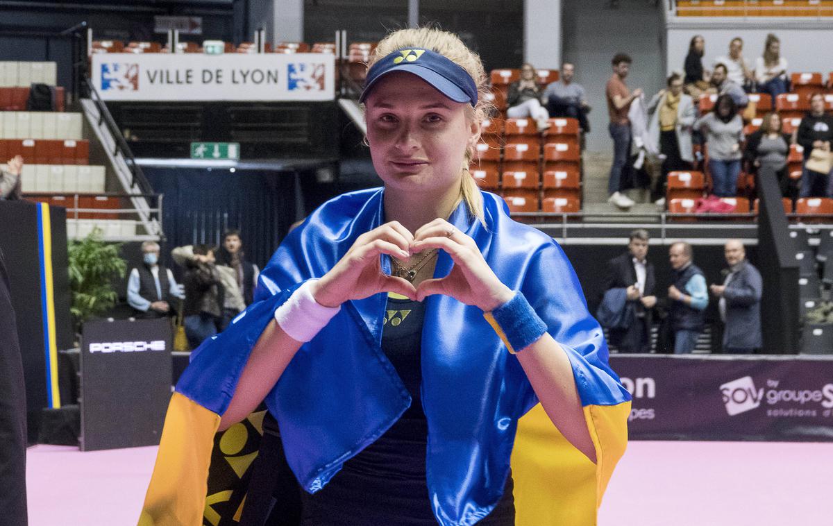 Dajana Jastremska | Ukrajinska teniška igralka Dajana Jastremska, ki je pred tednom dni pred rusko agresijo s sestro zbežala iz mesta Odesa, bo danes v Lyonu v Franciji skušala doseči svojo četrto turnirsko zmago v karieri. | Foto Guliverimage