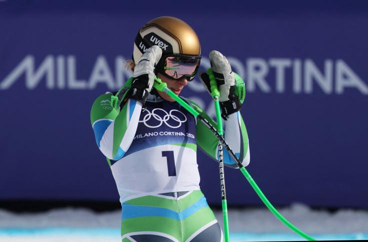 Ilka Štuhec je prva preizkusila olimpijsko progo. | Foto: Reuters