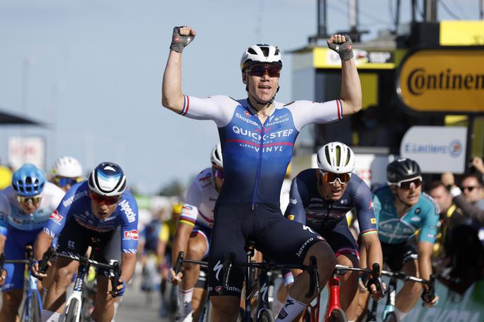 Fabio Jakobsen, TDF22 | Fabio Jakobsen je zmagovalec kaotične druge etape letošnjega Toura. | Foto Reuters