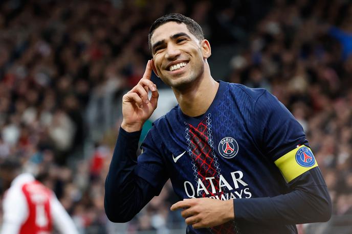 Achraf Hakimi | Achraf Hakimi je k zanesljivi zmagi PSG-ja prispeval dva gola. | Foto Guliverimage