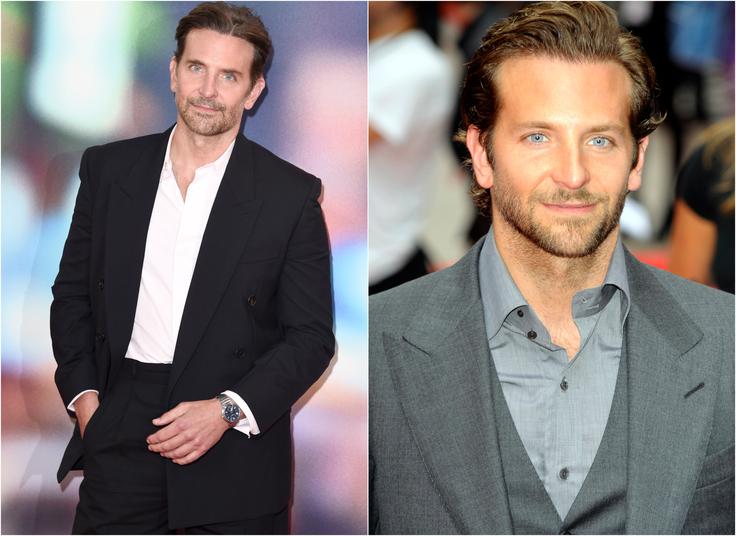Bradley Cooper: levo leta 2025 in desno leta 2010 | Foto: Guliverimage