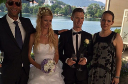 Slovenski kolesar izpustil Tour, poroke ne (foto)