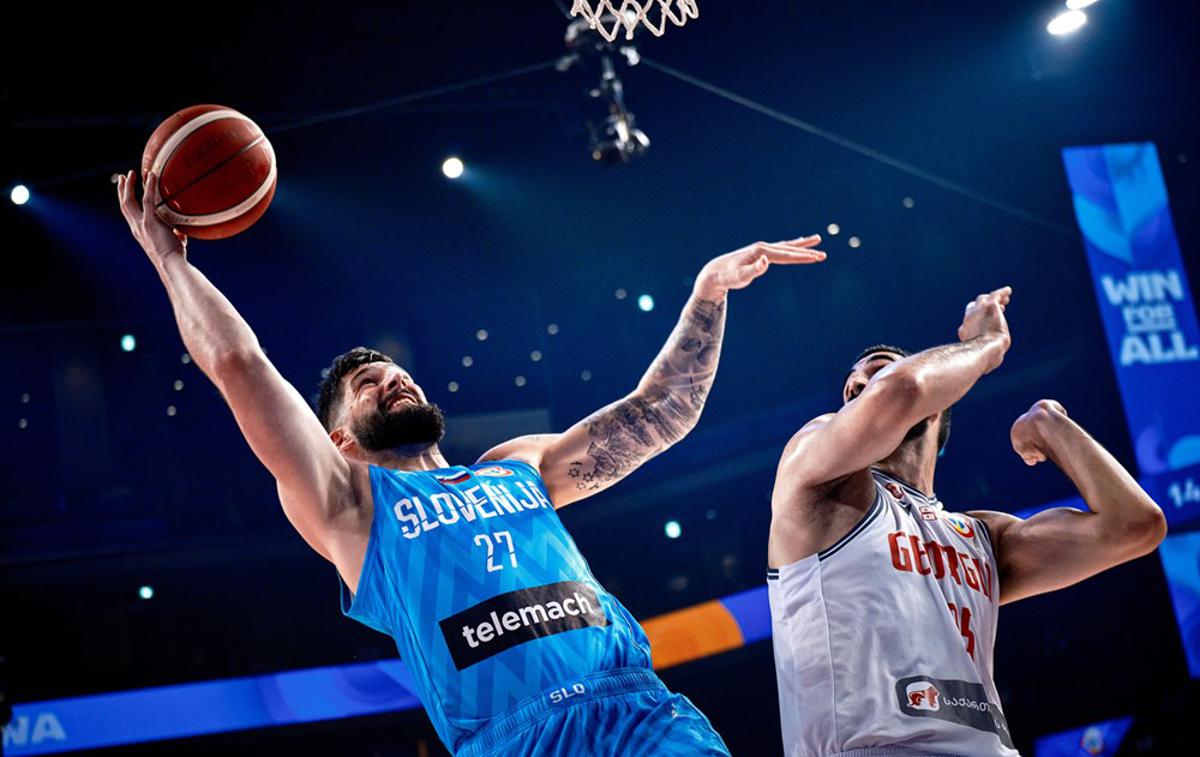 Slovenija : Gruzija slovenska košarkarska reprezentanca SP 2023 Žiga Dimec | Žiga Dimec se vrača na Poljsko. | Foto FIBA