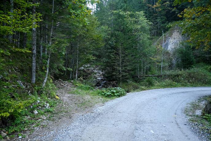 Poškodovana cesta do priljubljene planine Dolga njiva