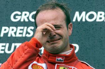 Rubens Barrichello do prve zmage z 19. mesta in jokal je kot dojenček