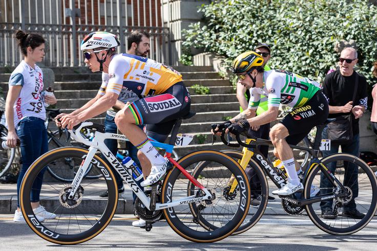 Evenepoel se je letos že pomeril z Rogličem, s Pogačarjem pa še ne. | Foto: Guliverimage/Vladimir Fedorenko