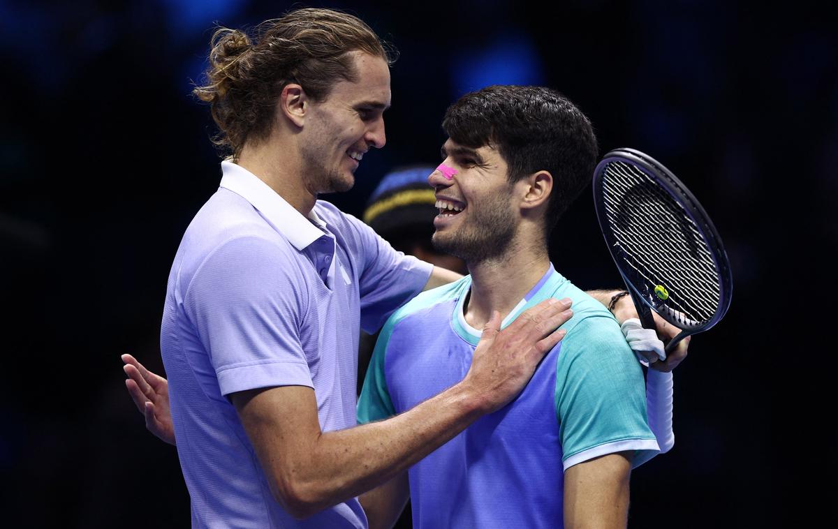 Alexander Zverev Carlos Alcaraz | Alexander Zverev je premagal Carlosa Alcaraza | Foto Reuters