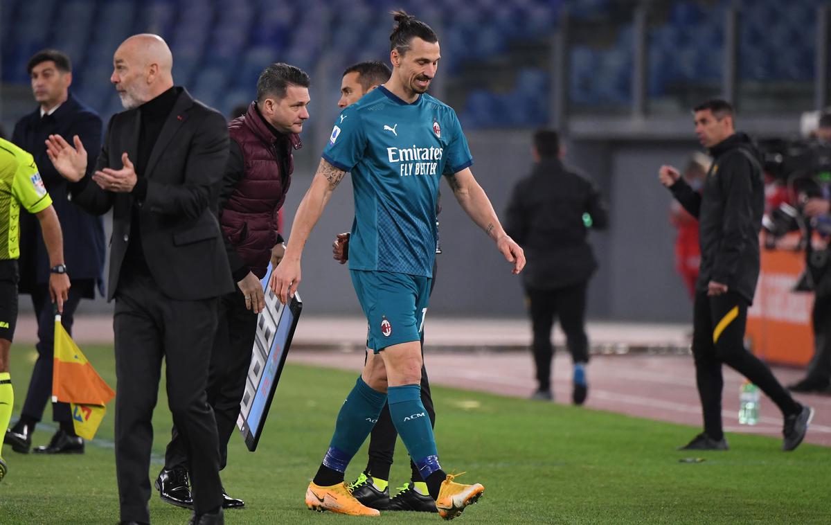 Zlatan Ibrahimović | Zlatan Ibrahimović je takole v 56. minuti nedeljskega derbija z Romo v 24. krogu italijanskega prvenstva zapustil igrišče. | Foto Reuters