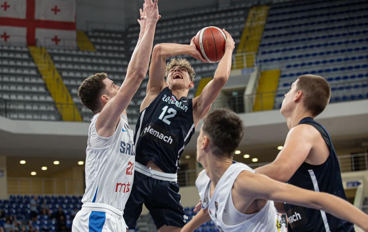 Matic Rezec, slovenska košarkarska reprezentanca U16 | Mladi Slovenci so izgubili polfinalni obračun EuroBasketa s Srbijo. | Foto Fiba Europe