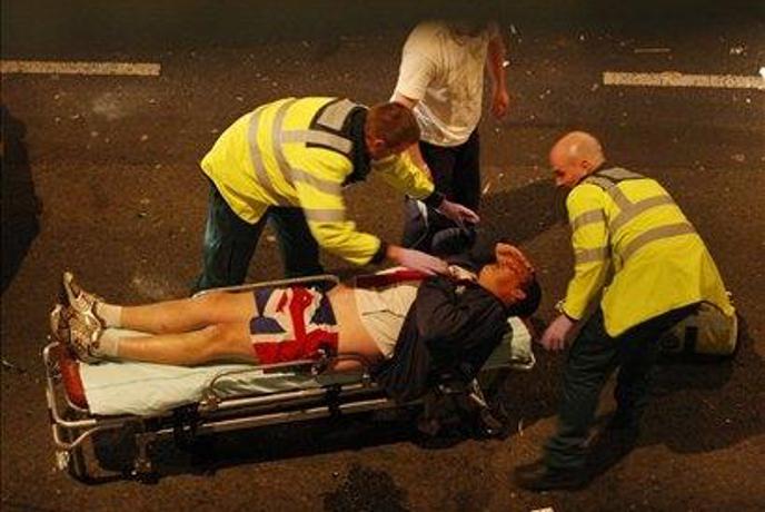 V izgredih zabodli navijača Zenita