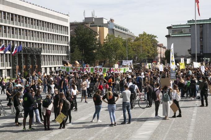 Podnebna protesta bosta potekala na dveh lokacijah, in sicer na Kongresnem trgu v Ljubljani in Trgu svobode v Mariboru. | Foto: Bojan Puhek
