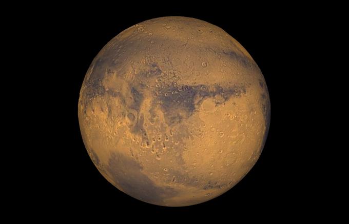 Fotografija rdečega planeta, ki jo je posnela ameriška vesoljska agencija Nasa. | Foto: 