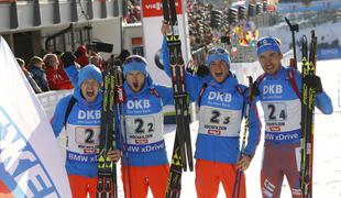 Rusi svetovni prvaki, Slovenci z več kot petimi sekundami zaostanka
