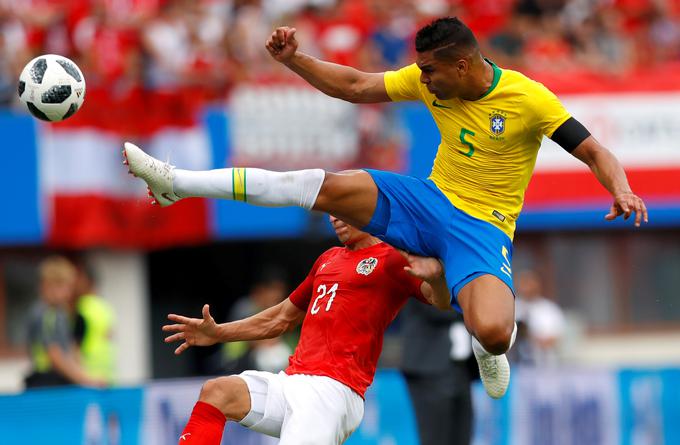 Casemiro je nosilec igre tako pri Realu kot tudi v Braziliji. | Foto: Reuters