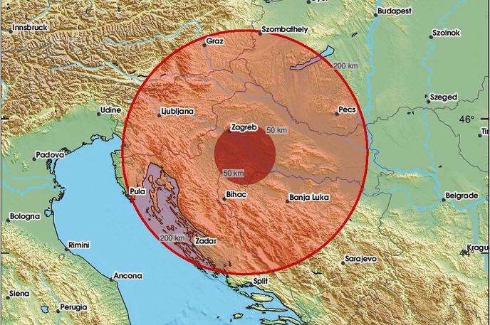 Potres, Hrvaška, Petrinja | Potres so čutili prebivalca Siska in širše okolice, zaznali pa so ga tudi v Zagrebu in okoliških naseljih. | Foto X/EMSC