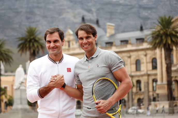 Roger Federer Rafael Nadal | Rafael Nadal in Roger Federer imata zdaj oba po 20 naslovov na grand slamih. | Foto Reuters