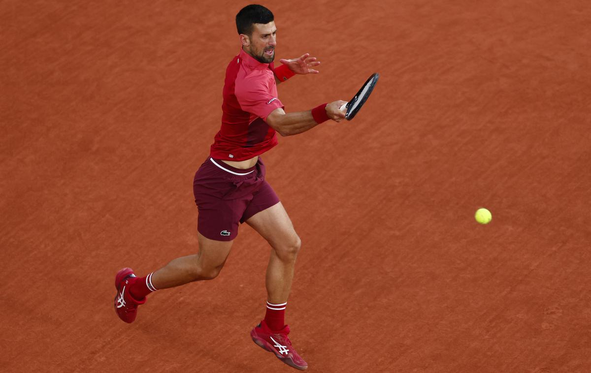 Roland Garros Novak Đoković | Novak Đoković se je v drugem nizu pošteno namučil. | Foto Reuters