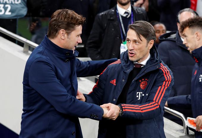 Niko Kovač v pozdravu s trenerjem Tottenhama | Foto: Reuters