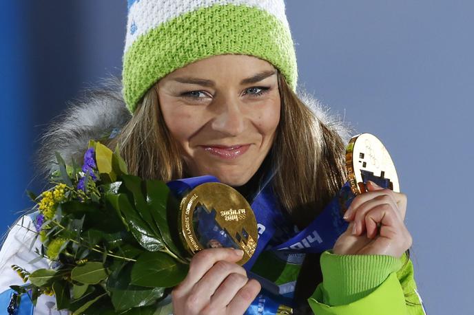 Tina Maze 2014 | Tina Maze je bila do danes edina Slovenka z zlato olimpijsko kolajno na zimskih olimpijskih igrah.  | Foto Reuters