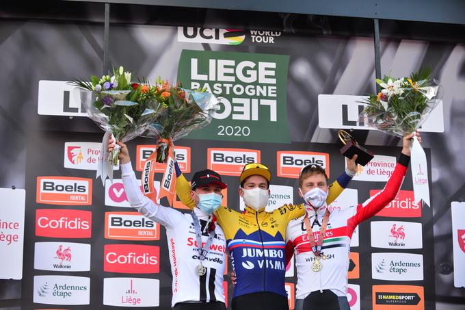 Sezono 2020 je končal s 3. mestom na enodnevni klasiki Liege-Bastogne-Liege. Zmaga je pripadla Primožu Rogliču. | Foto: A.S.O./Gautier Demouveaux