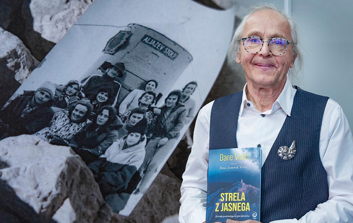 Dare Vidic Strela z jasnega | Dare Vidic, ki je leta 1972 preživel udar strele na Malem Triglavu, je svoje soočanje s travmami skupaj z ženo Bibo Jamnik Vidic opisal v knjigi Strela z jasnega.  | Foto Ana Kovač
