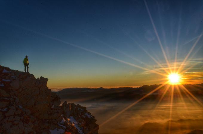 ​Pozdrav soncu na Stolu, najvišjem vrhu Karavank. | Foto: Osebni arhiv