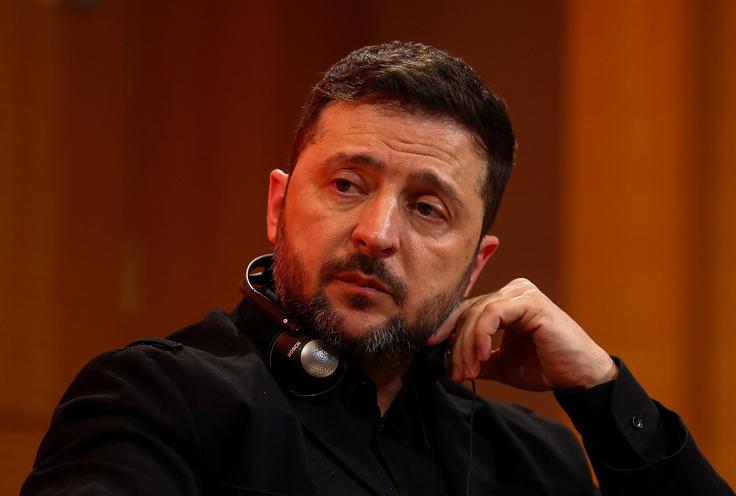 Volodimir Zelenski je s predsednikom Egipta govoril tudi o možnostih vojaškega sodelovanja med državama.  | Foto: Reuters