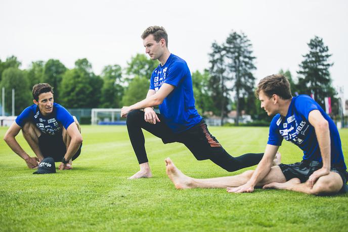 skakalci skakalke trening Kranj | Žiga Jelar se z reprezentančnimi kolegi že pripravlja na novo sezono svetovnega pokala. | Foto Grega Valančič/Sportida