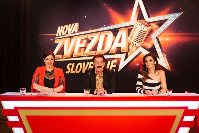 Poleg Nuške in Natalije mlade talente v šovu Nova zvezda Slovenije ocenjujejo še Goran Lisica - Fox (na sredini) ter Uroš Smolej in Tomaž Mihelič. | Foto: Planet TV