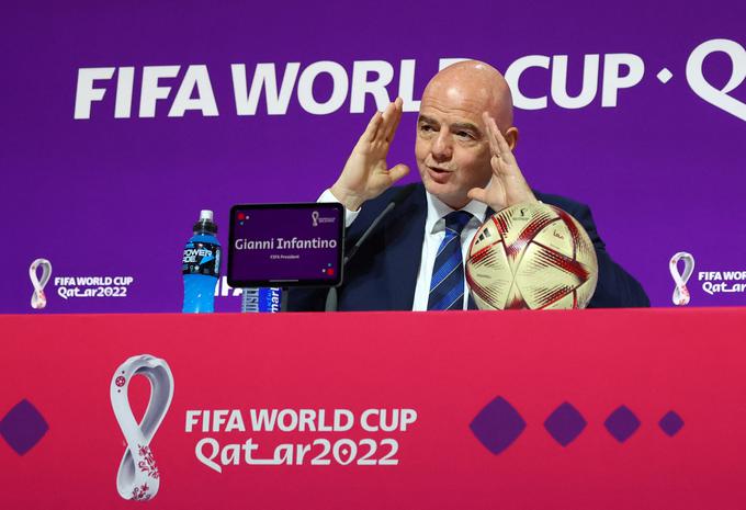 Predsednik mednarodne nogometne zveze (Fifa) Gianni Infantino. | Foto: Reuters