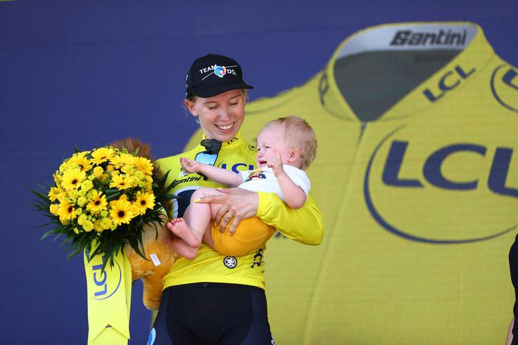 Zmagovalka 1. etape dirke Tour de France Femmes Lorena Wiebes iz ekipe DSM | Foto: Reuters