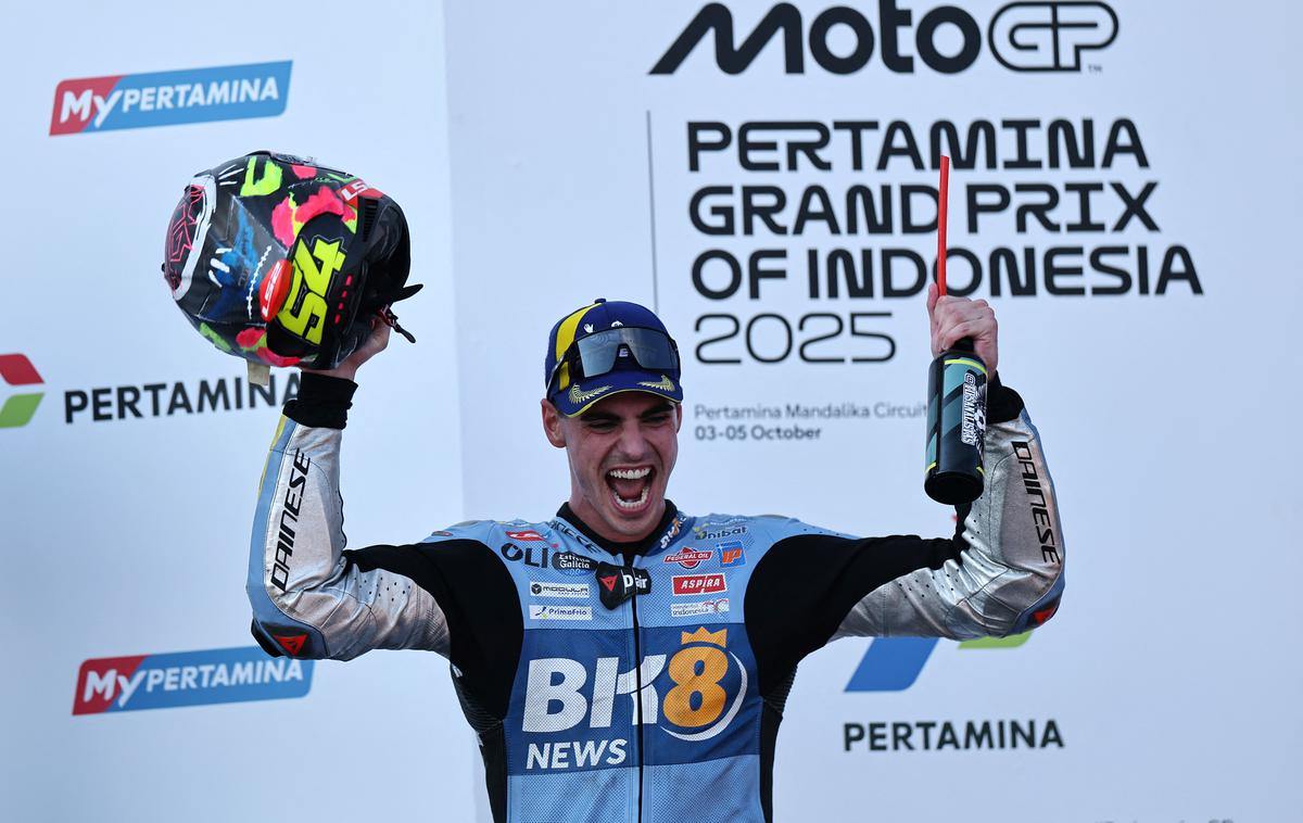 Fermin Aldeguer Ducati | Fermin Aldeguer, sicer ekipni kolega Alexa Maraueza na Gresinijev Ducatiju, je dosegel prvo zmago v motoGP. | Foto Reuters
