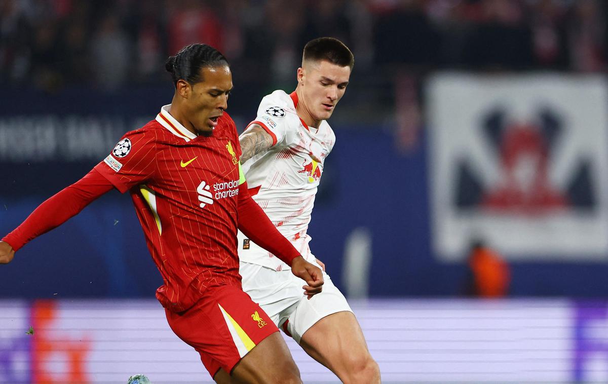 Benjamin Šeško RB Leipzig : Liverpool | Benjamin Šeško je igral do 74. minute. | Foto Reuters