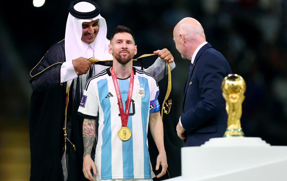 Argentina francija | Lionel Messi je v finalu SP 2022 postal svetovni rekorder po številu nastopov na tekmah SP, hkrati pa uresničil največjo željo in postal svetovni prvak! | Foto Reuters