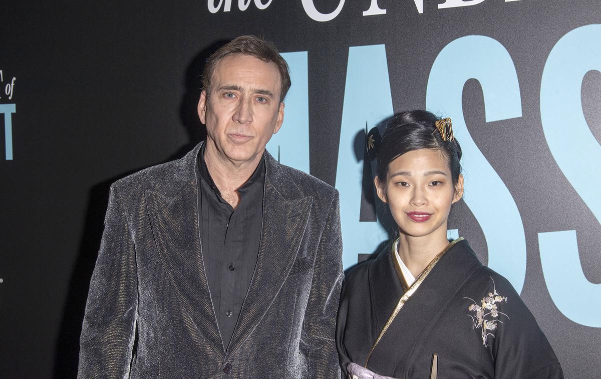 Nicolas Cage in Riko Shibata | Nicolas Cage in skoraj 30 let mlajša Riko Shibata sta se poročila februarja 2021. | Foto Guliverimage