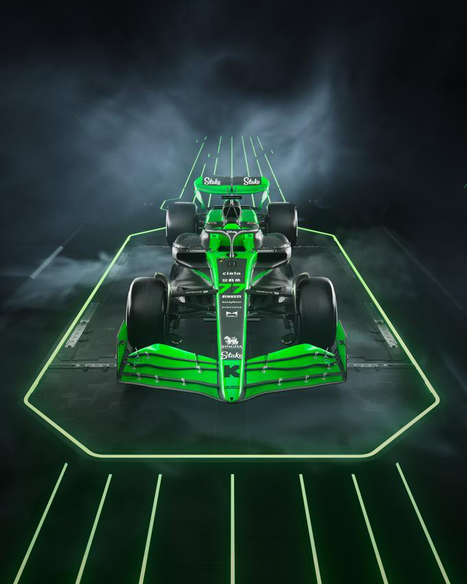 Udarno zeleno-črne barve dirkalnika C44 ekipe Sauber. | Foto: Stake F1 Team Kick Sauber