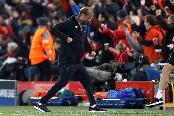 Takole energično se je trener Liverpoola razveselil prvega gola na tekmi. | Foto: Reuters