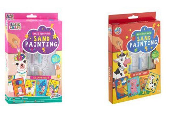 Ustvarjalna igrača - risanje s peskom znamke MOXY | Igralni pesek vsebuje azbestna vlakna, zato je lahko nevaren za zdravje. | Foto Zdravstveni inšpektorat RS