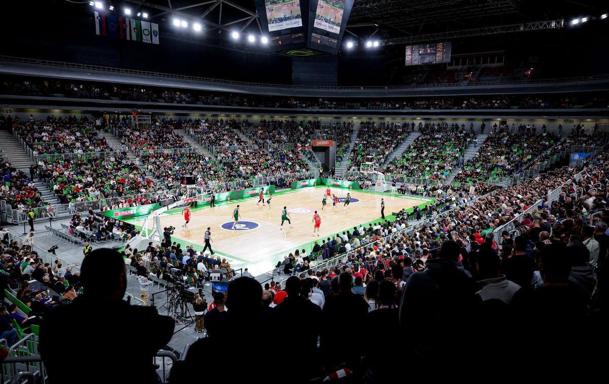 dvorana Stožice Cedevita Olimpija navijači | Cedevita Olimpija bo danes gostila poljski Slask. | Foto Aleš Fevžer