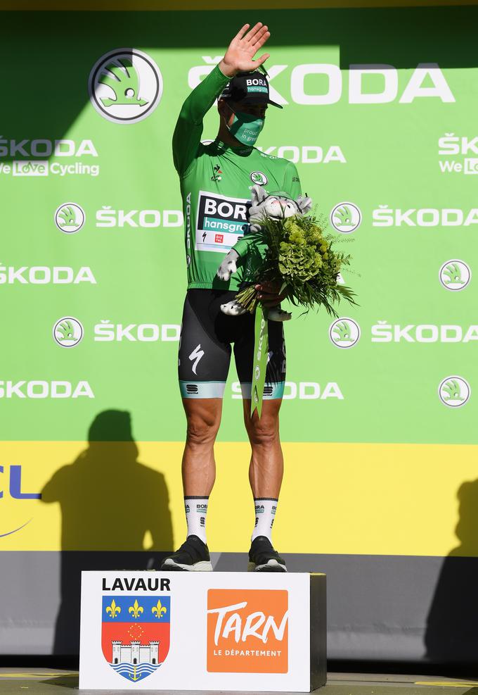 Peter Sagan je oblekel zeleno majico. | Foto: Reuters