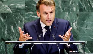 Macron posvaril pred prevlado zakona močnejšega v mednarodnih odnosih