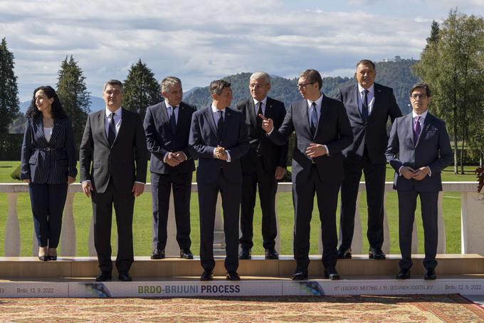 Borut Pahor je srečanje gostil skupaj s hrvaškim predsednikom Zoranom Milanovićem, za slovenskega predsednika je bilo to zadnje v vlogi predsednika republike. | Foto: STA ,