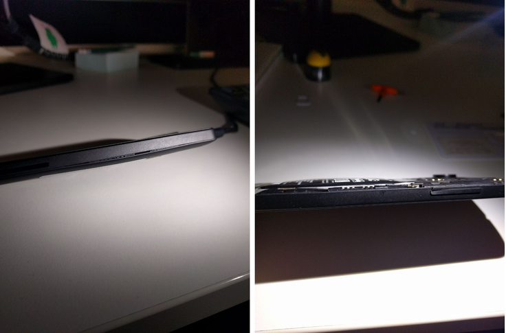 Preizkusni pametni telefon inženirjev podjetja Kaspersky Lab, ki so ga namenoma okužili z virusom Loapi, je po dveh dneh intenzivnega pridobivanja kriptovalute monero odpovedal, saj se je zaradi pregrevanja napihnil akumulator in napravo razprl kot cvet. | Foto: Kaspersky Lab