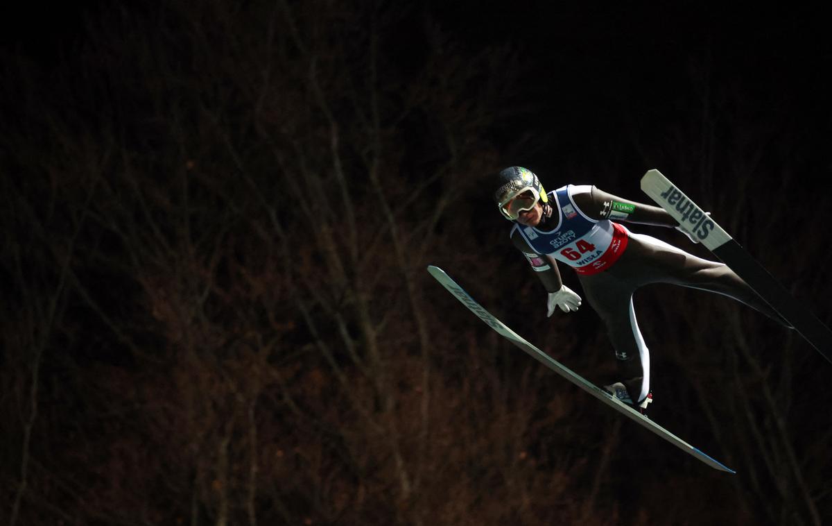 Anže Lanišek, Wisla | Anže Lanišek je bil danes najboljši med slovenskimi skakalci, tako na treningih kot v kvalifikacijah. | Foto Reuters