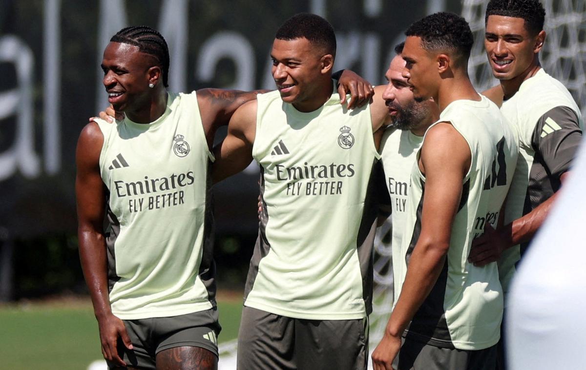 Real Madrid Kylian Mbappe | Kylian Mbappe je z ekipo nazadnje treniral v nedeljo, ko je bilo z njim še vse v redu. | Foto Reuters