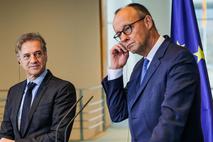 Slovenski premier Robert Golob in nemški kancler Friedrich Merz