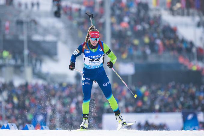 Na sprinterski tekmi na svetovnem prvenstvu v Oberhofu je z osmim mestom poskrbela za najboljši slovenski dosežek. | Foto: Grega Valančič/Sportida