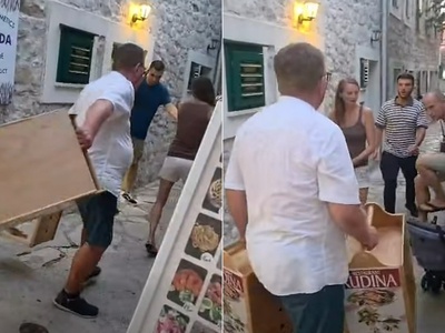 Lastnik restavracije v Primoštenu napadel goste, občani so zgroženi #video