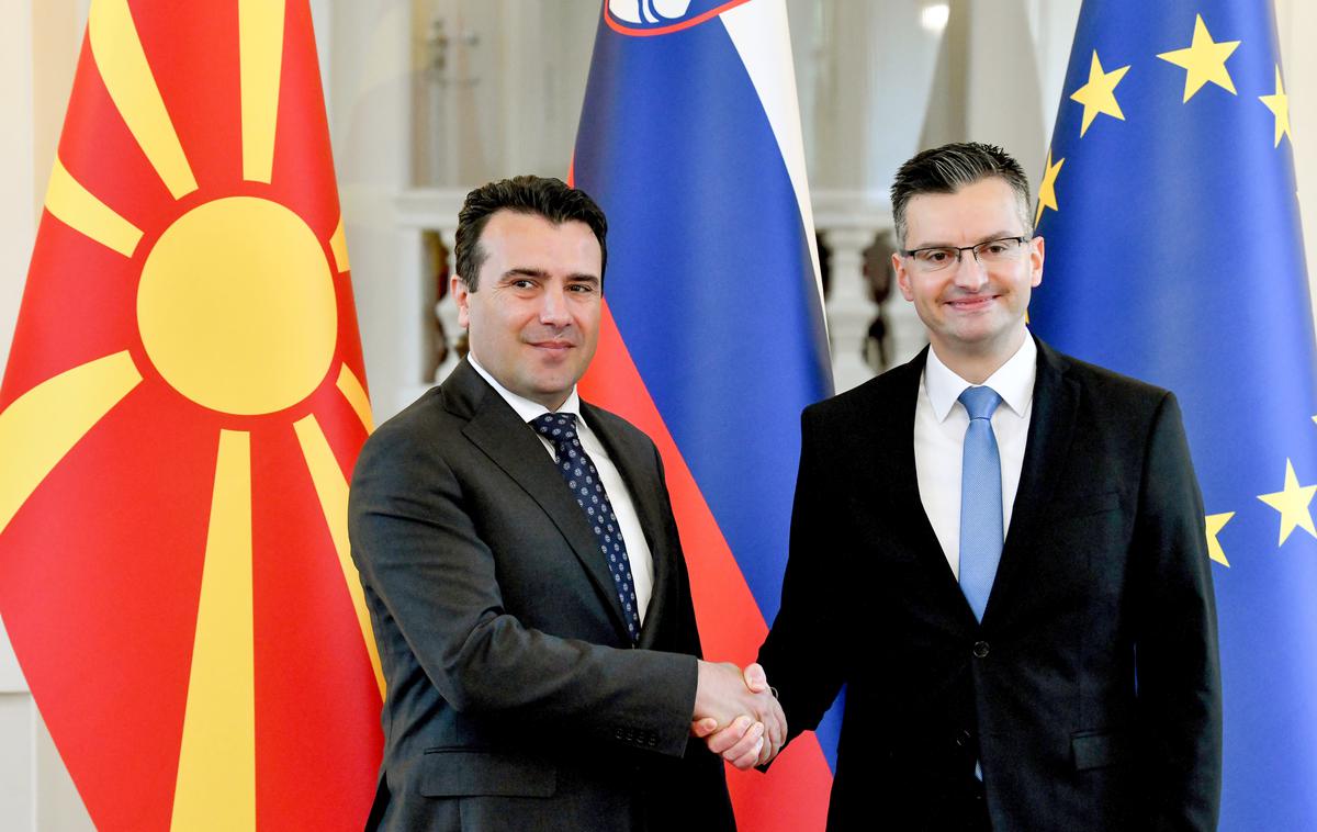 Marjan Šarec in Zoran Zaev | Premier Marjan Šarec je v Ljubljani danes gostil premierja Severne Makedonije Zorana Zaeva. | Foto Reuters